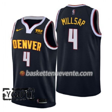 Maillot Basket Denver Nuggets Paul Millsap 4 2018-2019 Nike Navy Swingman - Enfant
